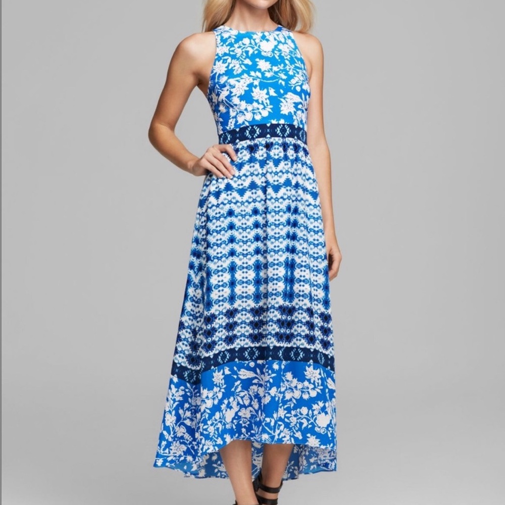 Cynthia Steffe Blue High Low Maxi dress